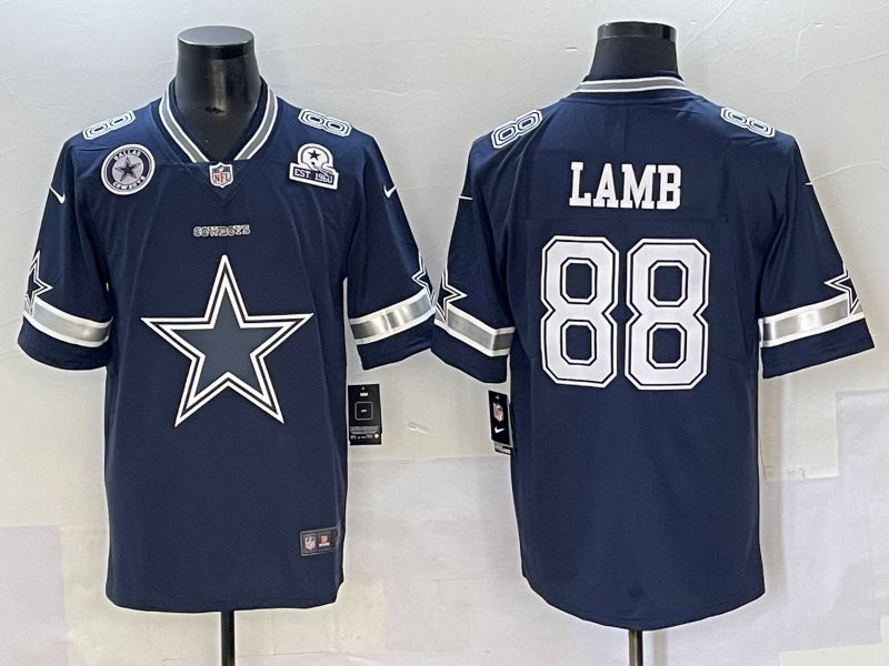 Men Dallas Cowboys #88 Lamb Blue 2025 Nike Limited NFL Jersey style 3->kansas city royals->MLB Jersey